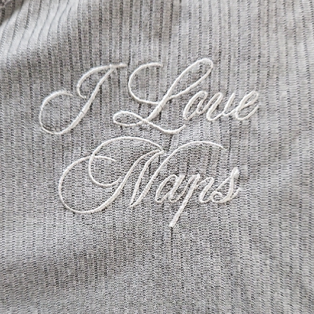 Rampage Gray Ribbed Knit Top - Picture 3 of 4